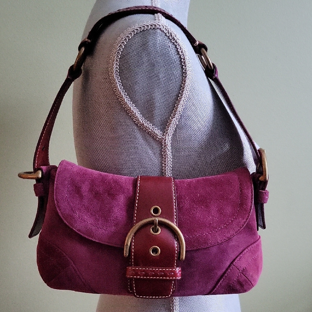 Vintage Y2K COACH Small Soho Suede Shoulder Bag